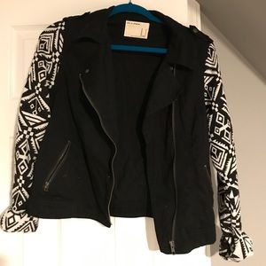 Life in Progress black Aztec  jacket